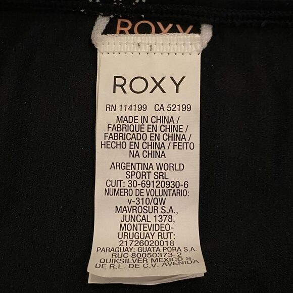 Roxy Bikini Bottom NWT Take Me To The Sea Size Large Athracite Pearly - Picture 6 of 10